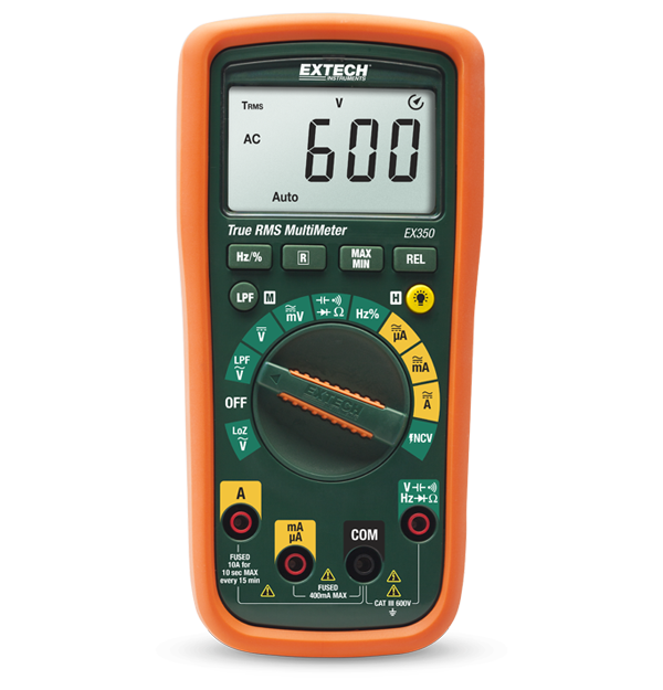Extech EX350 Multimeter, Professional, TRMS w/NCV # EX350