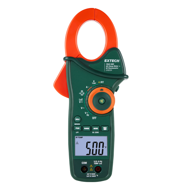 Extech EX820A-NIST True RMS 1000 a AC Clamp Meters + IR w/NIST # EX820A-NIST