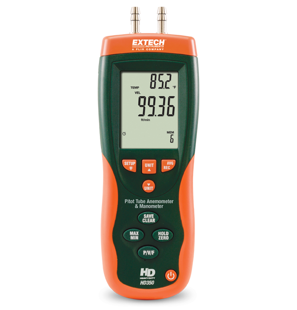 Extech HD350 Pitot Tube + Anemometer Diff Manometer # HD350