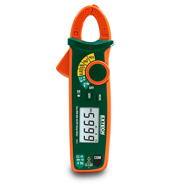 Extech MA63 Clamp Meter TRMS 60A AC/DC w/NCV # MA63