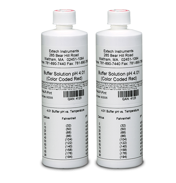 Extech PH4-P Buffer Solution/ PH4 2 One Pint Bottles # PH4-P