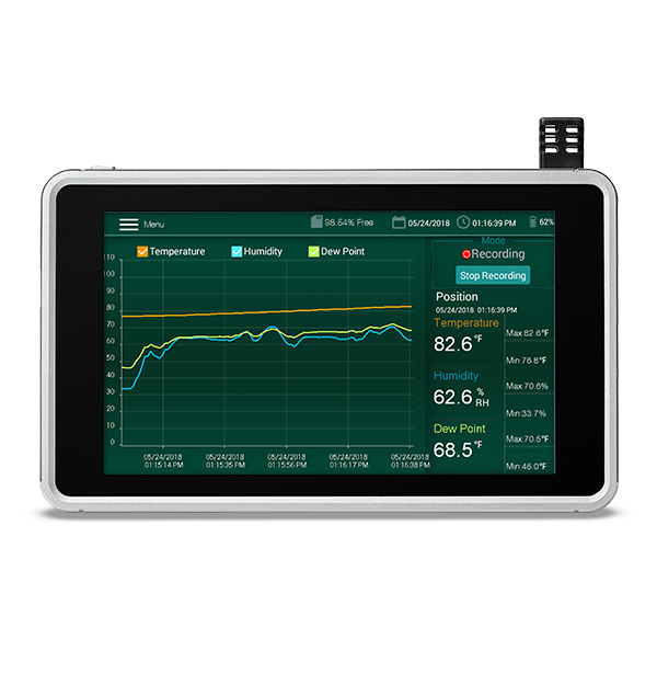 Extech RH550 Graphical Humidity/Temperature Chart Recorder with Touch-Screen # RH550