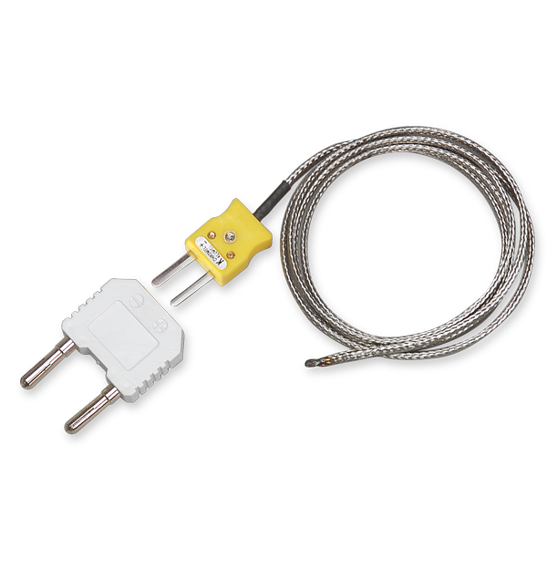 Extech TP875 Bead Wire High Temp Probe 1000 F w/Banana Plug Adaptor # TP875