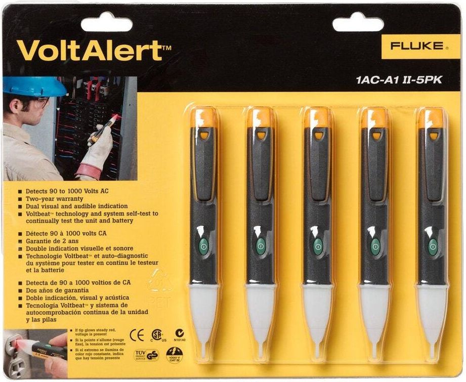 Fluke 1AC-II VoltAlert Non-Contact Voltage Tester, 5-Pack # FLK-1AC-A1-II-5PK