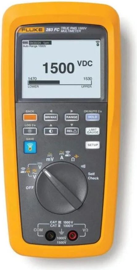 Fluke 283FC CAT III 1500V, CAT IV 1000V TRMS Wireless Multimeter # FLUKE-283FC
