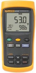 Fluke 53-2 B 60HZ Single Input Thermometer with USB Recording, 60 Hz Noise Rejection