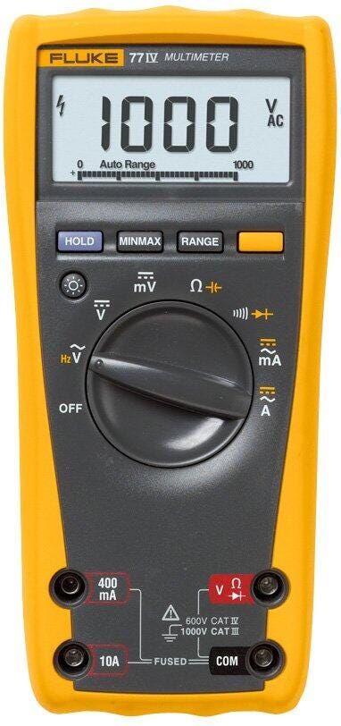 Fluke 77-4 Industrial Multimeter, 1000V CAT III # FLUKE-77-4