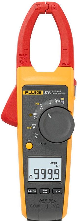 Fluke 376FC-IFLEX36 1000A AC/DC TRMS Wireless Clamp w/ iFlex 36IN, Hard Case # FLK-376FC-IFLEX36