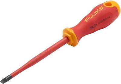 Fluke ISLS8 Insulated Slotted Screwdriver 1/4x5 in, 6 mm x 125 mm, 1000V