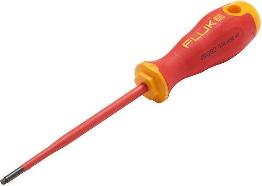 Fluke ISQS1 Insulated Squared Screwdriver #1, 4 in, 100 mm, 1000V # ISQS1