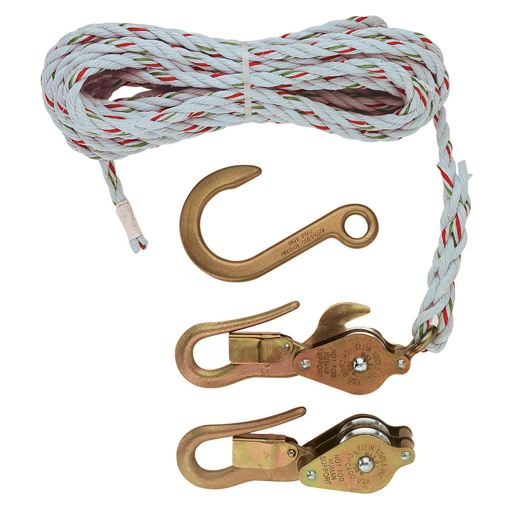 Klein Block and Tackle, Spliced to H268, Block H267, Anchor Hook 258 # H1802-30SR
