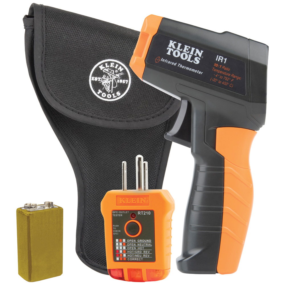 Klein Infrared Thermometer with GFCI Receptacle Tester # IR1KIT