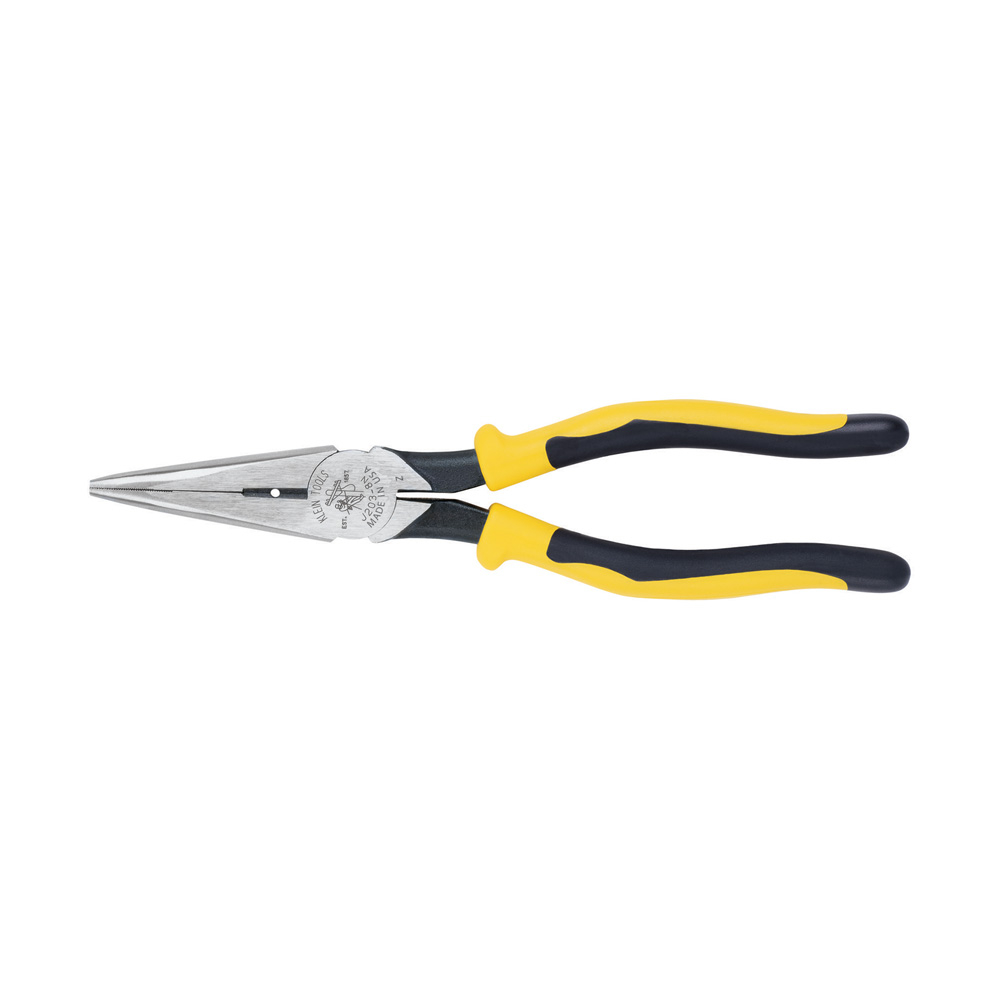Klein Pliers, Needle Nose Side-Cutters, Stripping, 8-Inch # J203-8N