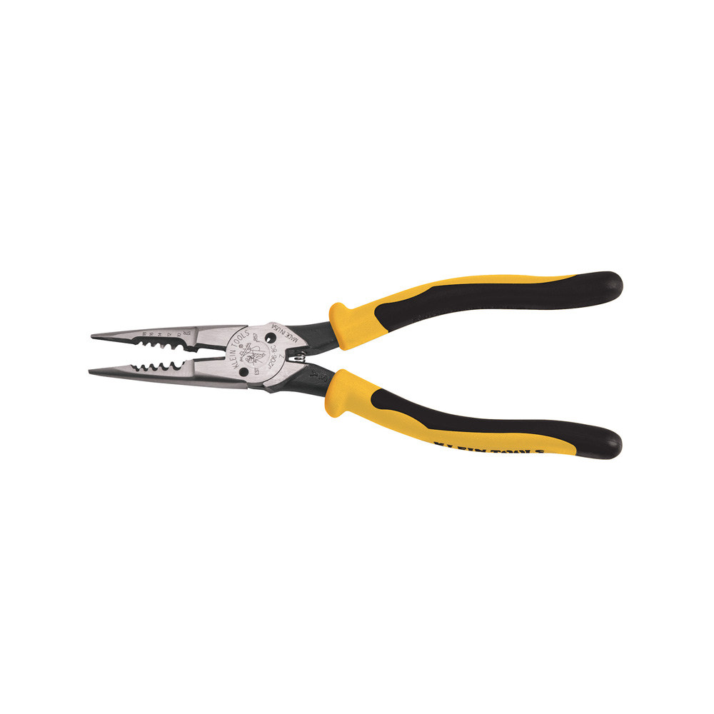 Klein Pliers, All-Purpose Needle Nose, Spring Loaded, Cuts, Strips, 8.5-Inch # J206-8C