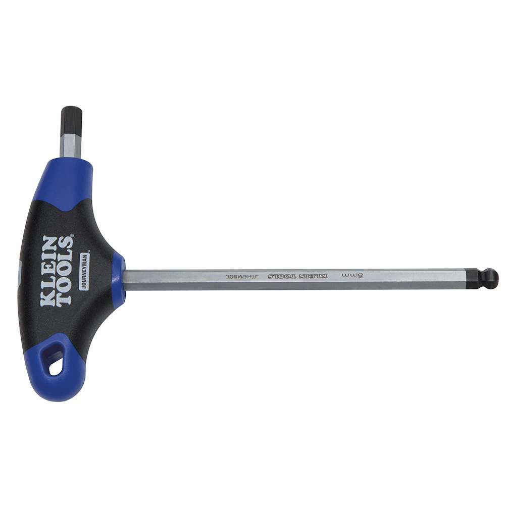 Klein 8 mm Ball-End Hex Key, Journeyman T-Handle, 6-Inch # JTH6M8BE