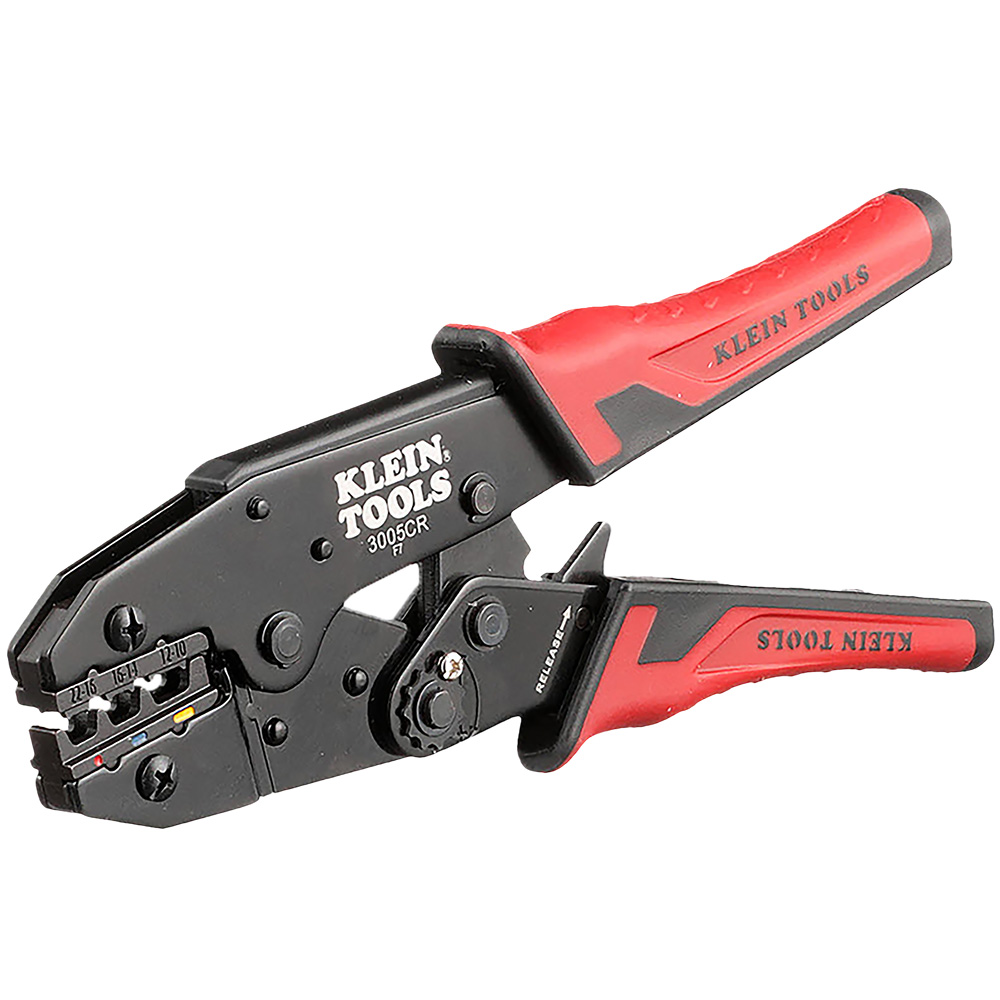 Klein Ratcheting Crimper, 10-22 AWG - Insulated Terminals # 3005CR