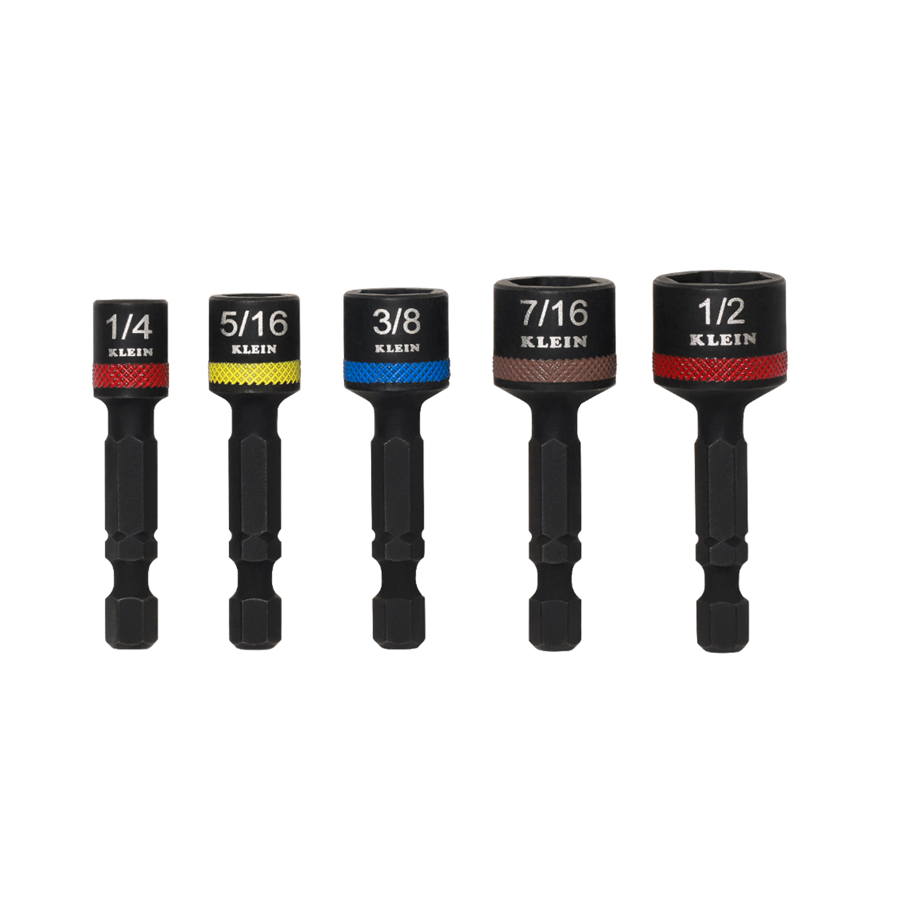 Klein Magnetic Power Nut Setters, 2-Inch Shaft, 5-Piece # 32925S