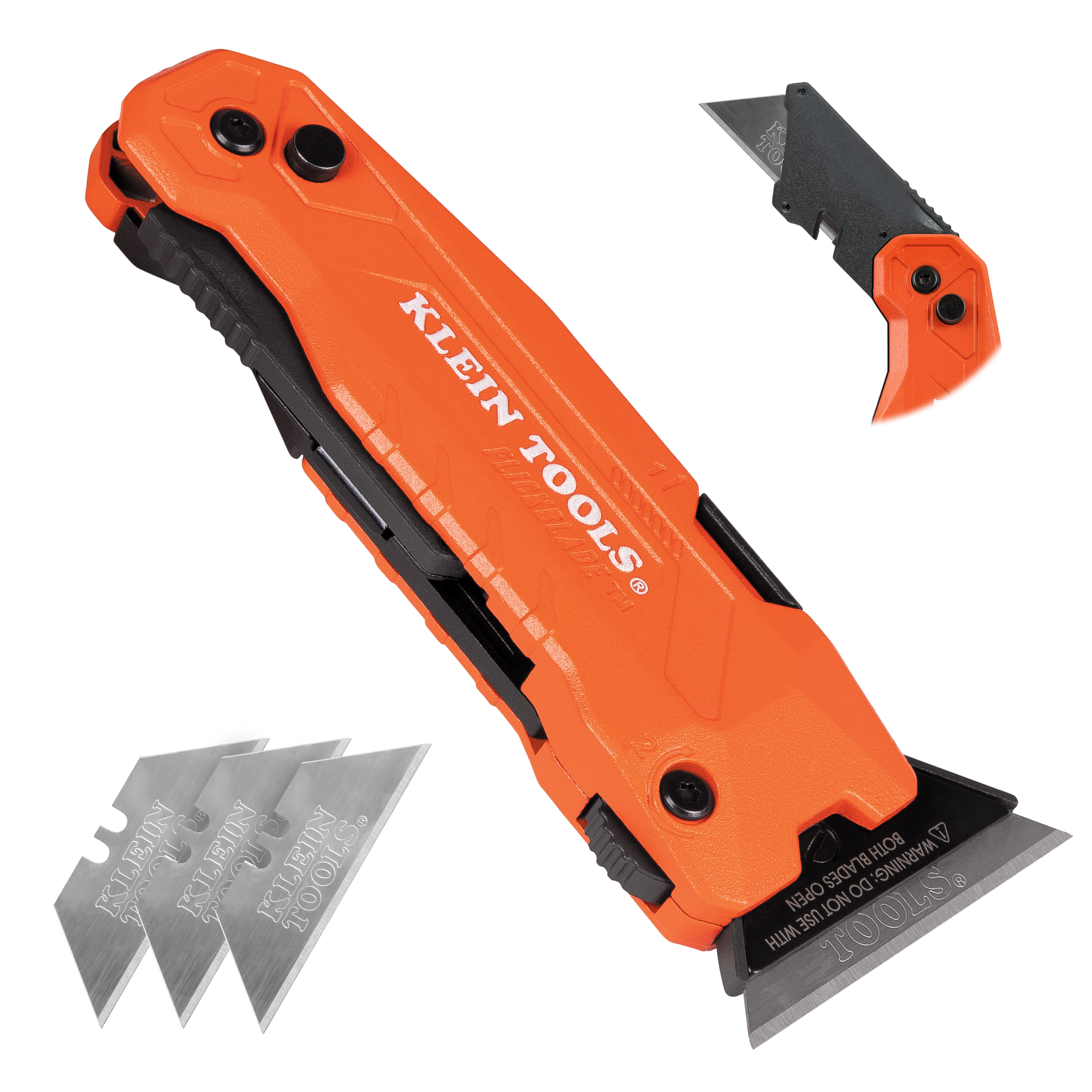Klein Flickblade 2-in-1 Utility Knife / Scraper with Blade Storage # 44306