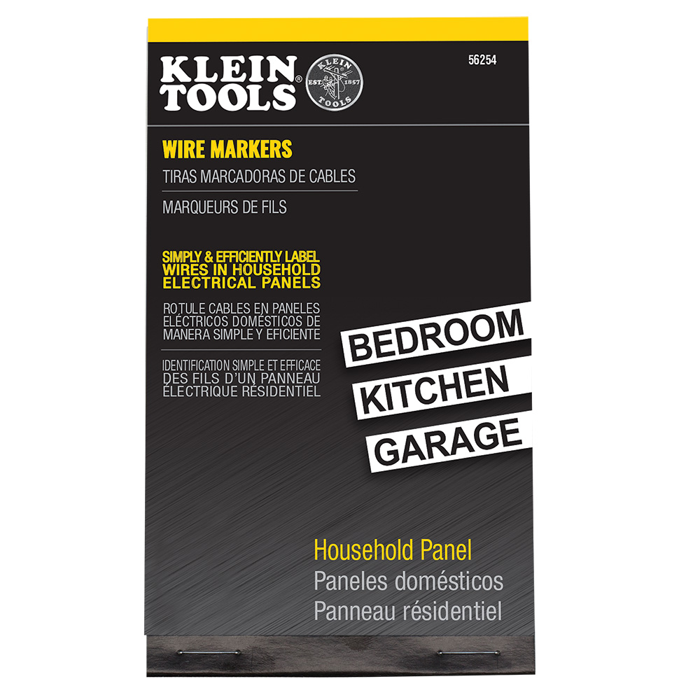 Klein Wire Marker Book, Household Electrical Panel # 56254