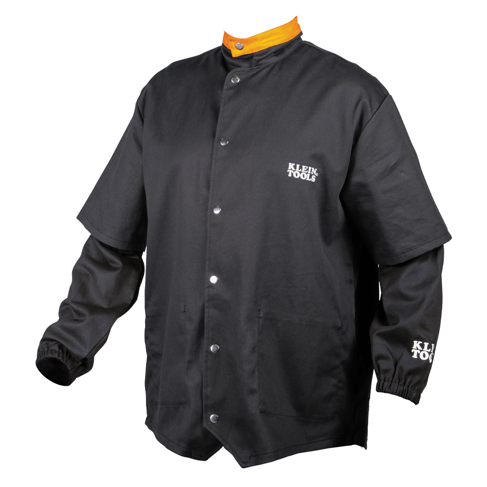 Klein Flame-Resistant Welding Jacket with Removable Welding Sleeves, XL # 60789