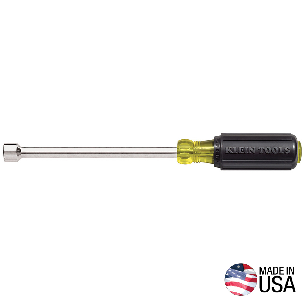 Klein 3/8-Inch Nut Driver, 6-Inch Hollow Shaft # 646-3/8