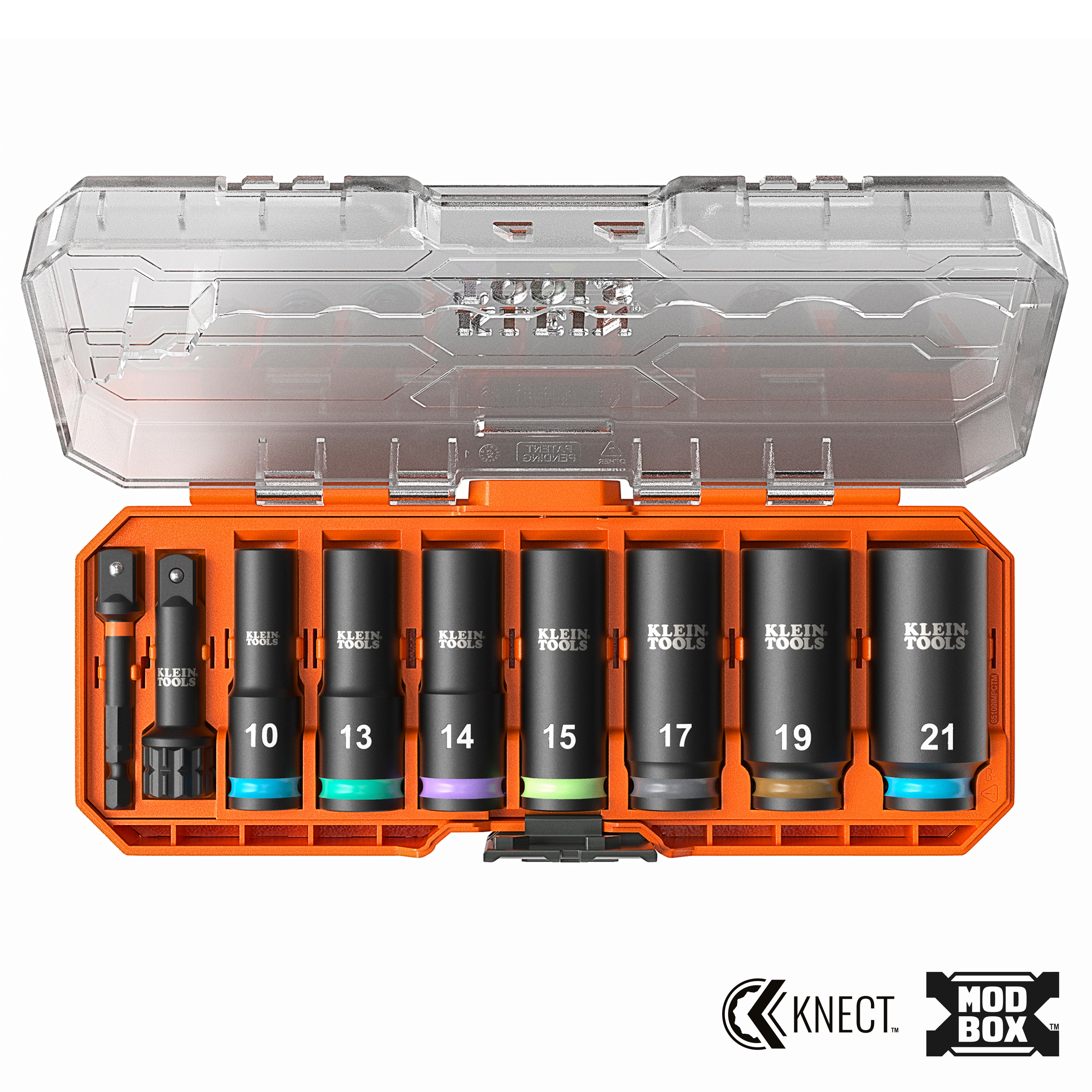 Klein KNECT Deep-Well 3/8-Inch Drive Impact Socket Set, Metric, 9-Piece # 65109IMPCTM