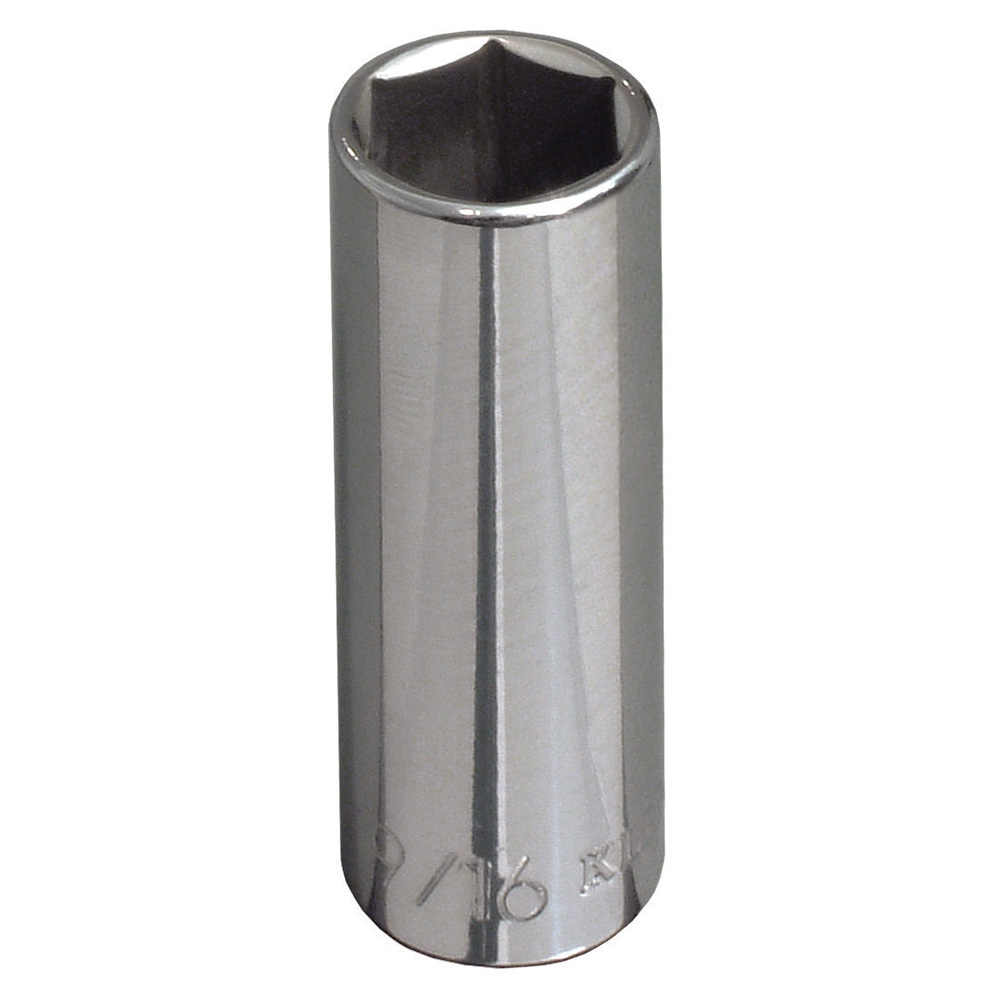 Klein 11/16-Inch Deep 6 Point Socket, 3/8-Inch Drive # 65715