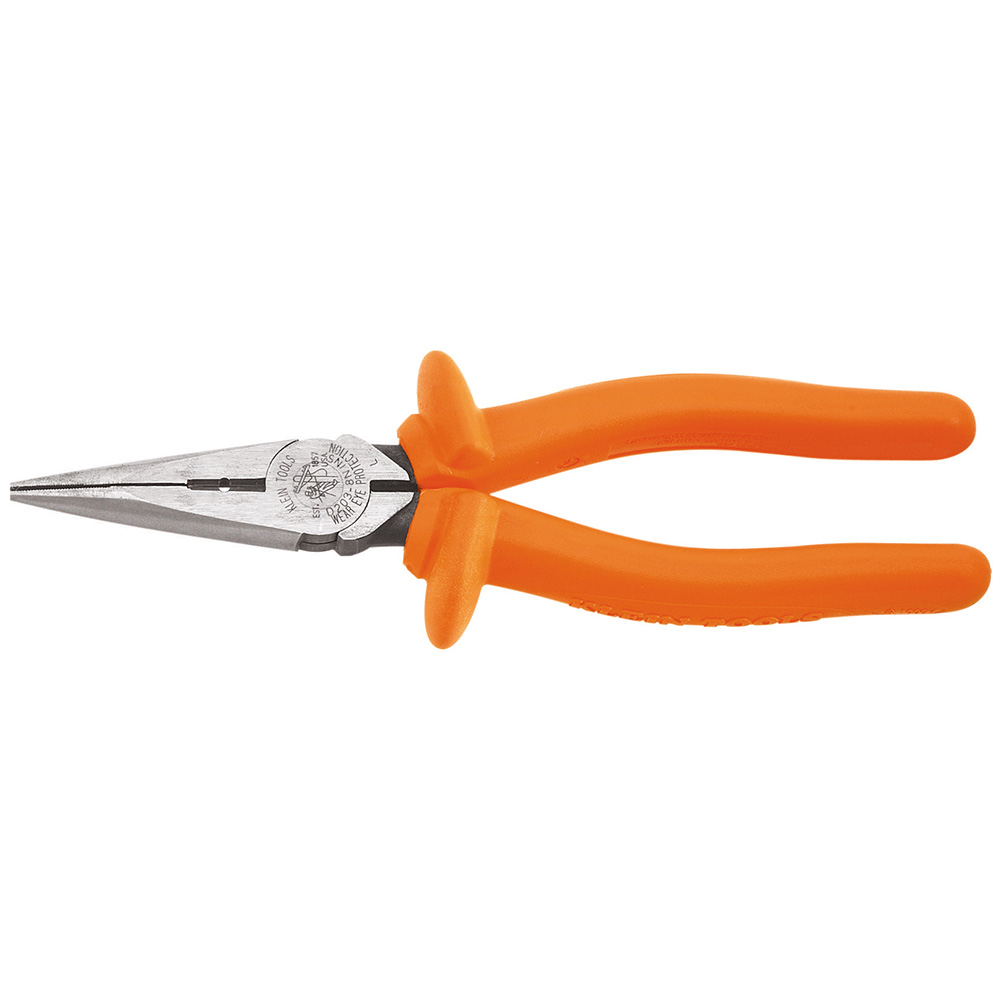 Klein Long Nose Pliers, Insulated, 8-Inch # D203-8-INS