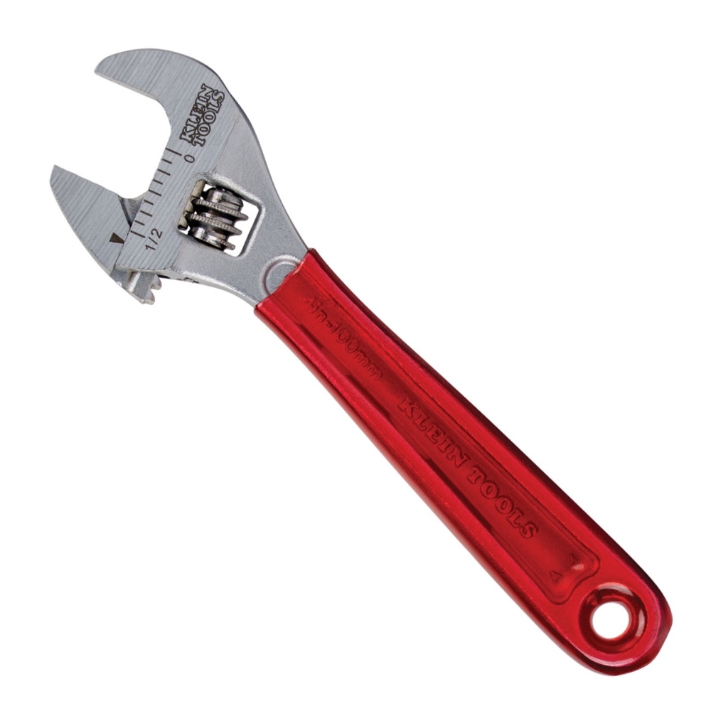 Klein Adjustable Wrench, Plastic Dipped, 4-Inch # D506-4