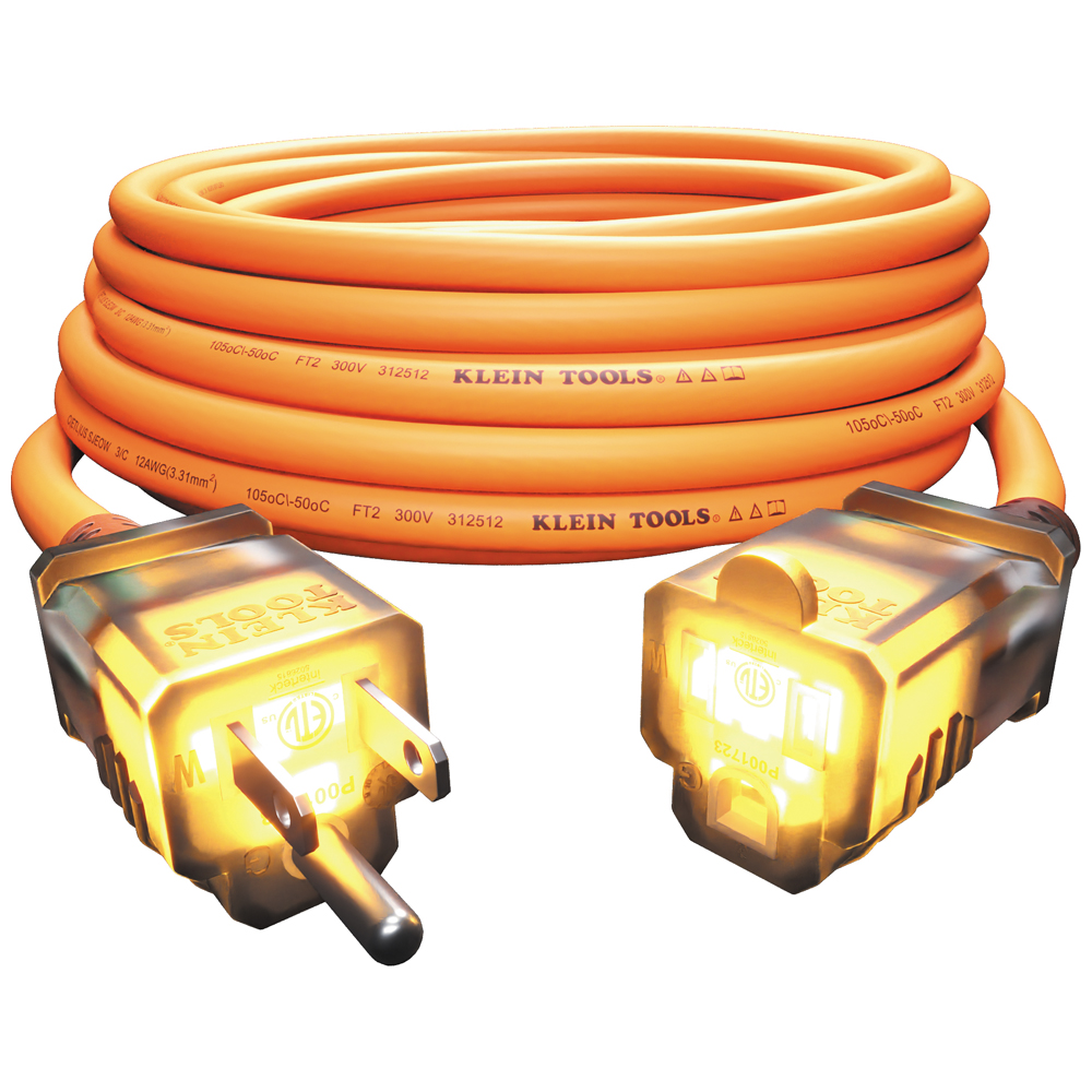 Klein Glow End Extension Cord, 25-Foot # EXC2515