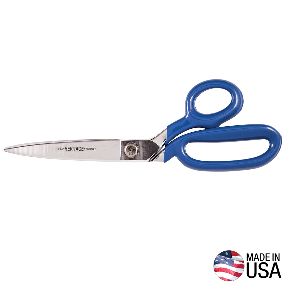 Klein Bent Trimmer w/Large Ring, Coated Handles, 10-Inch # G210LRBLU