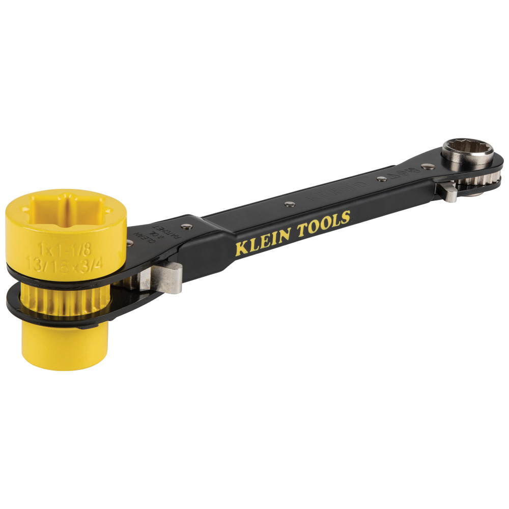 Klein 6-in-1 Lineman's Ratcheting Wrench, Heavy-Duty # KT155HD