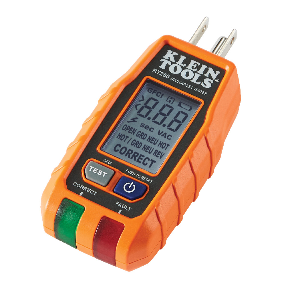 Klein GFCI Receptacle Tester with LCD # RT250
