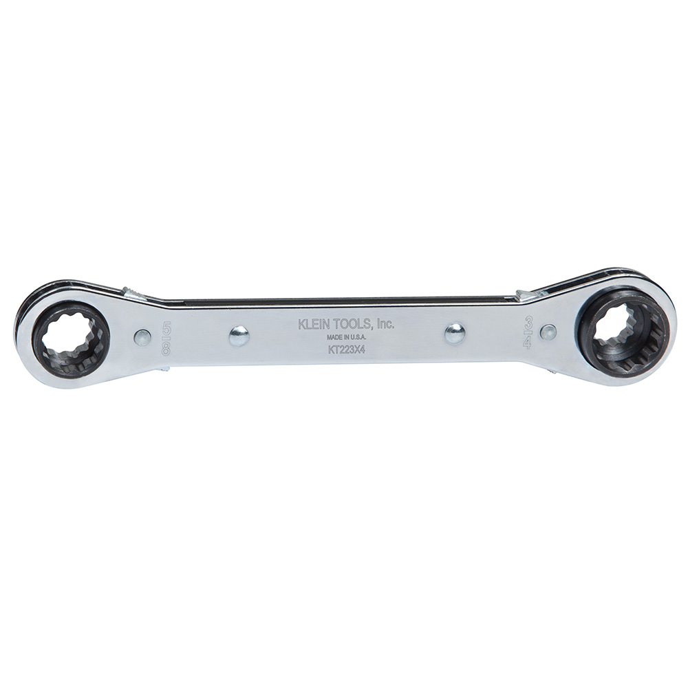 Klein Lineman's Ratcheting 4-in-1 Box Wrench # KT223X4