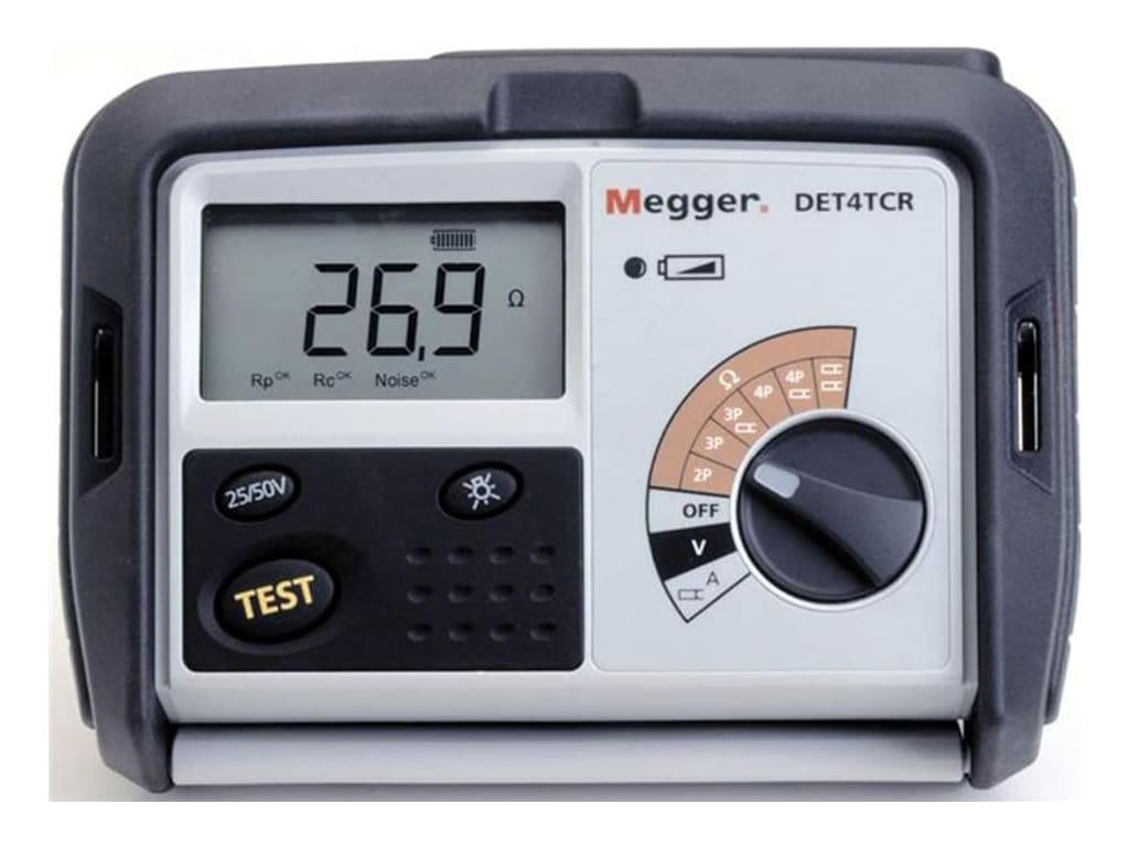 Megger DET4TC2 + ETK50C — Four-Terminal Earth Tester with Cable Reel Kit # 1012-521