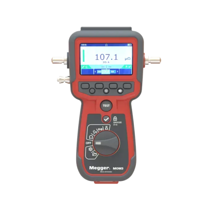 Megger MOM3 300 A Handheld Micro-Ohmmeter Kit with 3 m Kelvin Clamps # BK-30291-US-XX