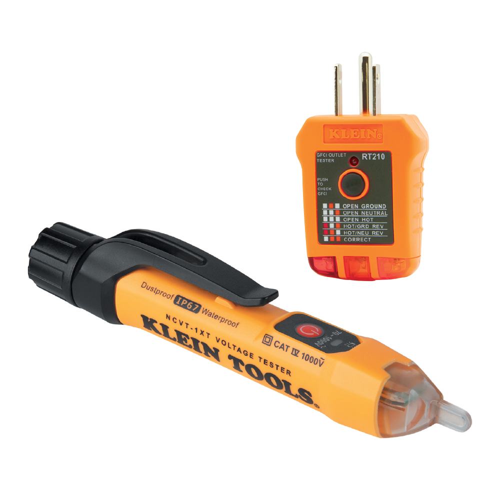 Klein Non-Contact Voltage and GFCI Receptacle Premium Test Kit # NCVT1XTKIT