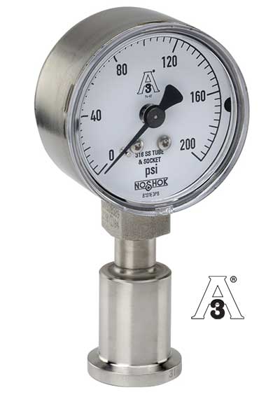 NOSHOK 10 Series Fractional Sanitary Gauge