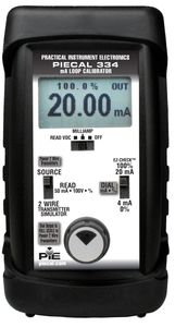 PIE 334 4-20 mA Loop Calibrator with Rubber Boot, Test Leads and NIST Cert