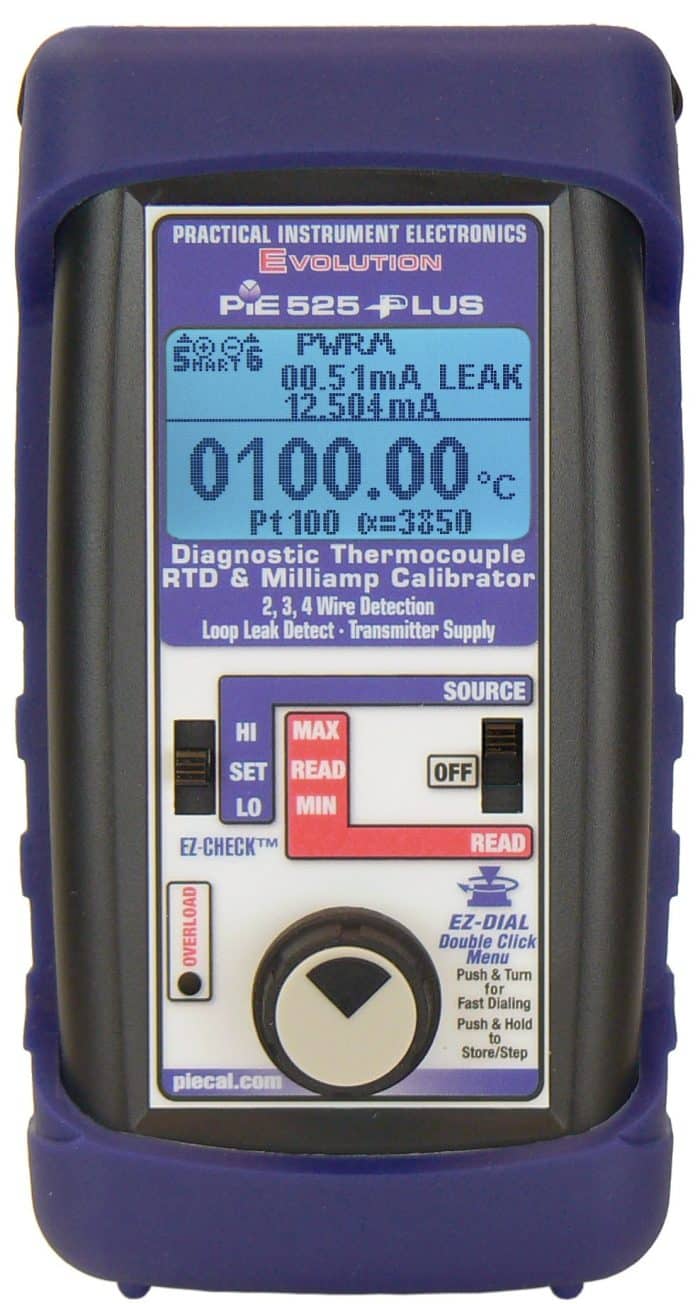 PIE 525Plus Diagnostic RTD, Thermocouple and Milliamp Calibrator with Patented LeakDetect, RTD AutoDetect and TC Faultsense # PIE-525PLUS