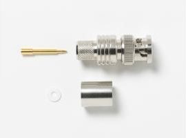 Pomona Electronics BNC Straight Plug, 50 Ohm, Crimp Type, RG8, 9, 11,213,214 # 73043