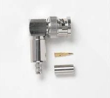 Pomona Electronics BNC Right-Angle Plug, 50 Ohm, Crimp Type, RG58,141