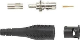 Pomona Electronics DIY Insulated BNC (M) Connector, 50 Ohm, Black
