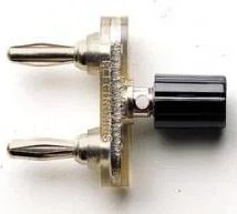 Pomona Electronics Shorted Banana with Binding Post (Black) # 5165-0