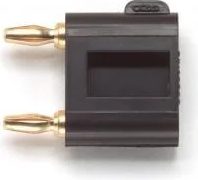 Pomona Electronics Miniature Shorted Double Banana Plug, Black # 2035-0