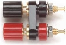 Pomona Electronics Mini Binding Post, Gold Plated (Black) # 2383-0