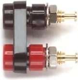 Pomona Electronics Double Pin Tip Jack with Mounting Base (Black)