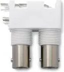 Pomona Electronics BNC Circuit Board Mount, Dual Right Angle, White Valox, 50 Ohm # 6717