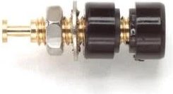 Pomona Electronics Banana Jack, Black Mini, 10/Package # 2142-0