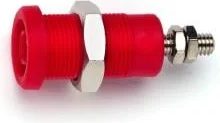 Pomona Electronics Panel Mt IEC 4 mm (0.16 in) Jack for Sheathed Plug, Hex Nut, 10/Package (Red) # 72930-2